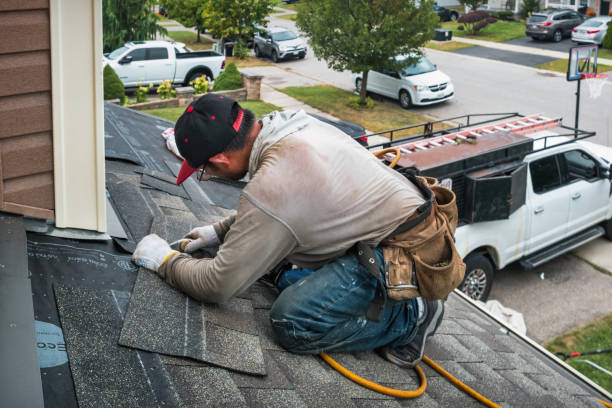Professional Roofing technician working in Lucile, ID